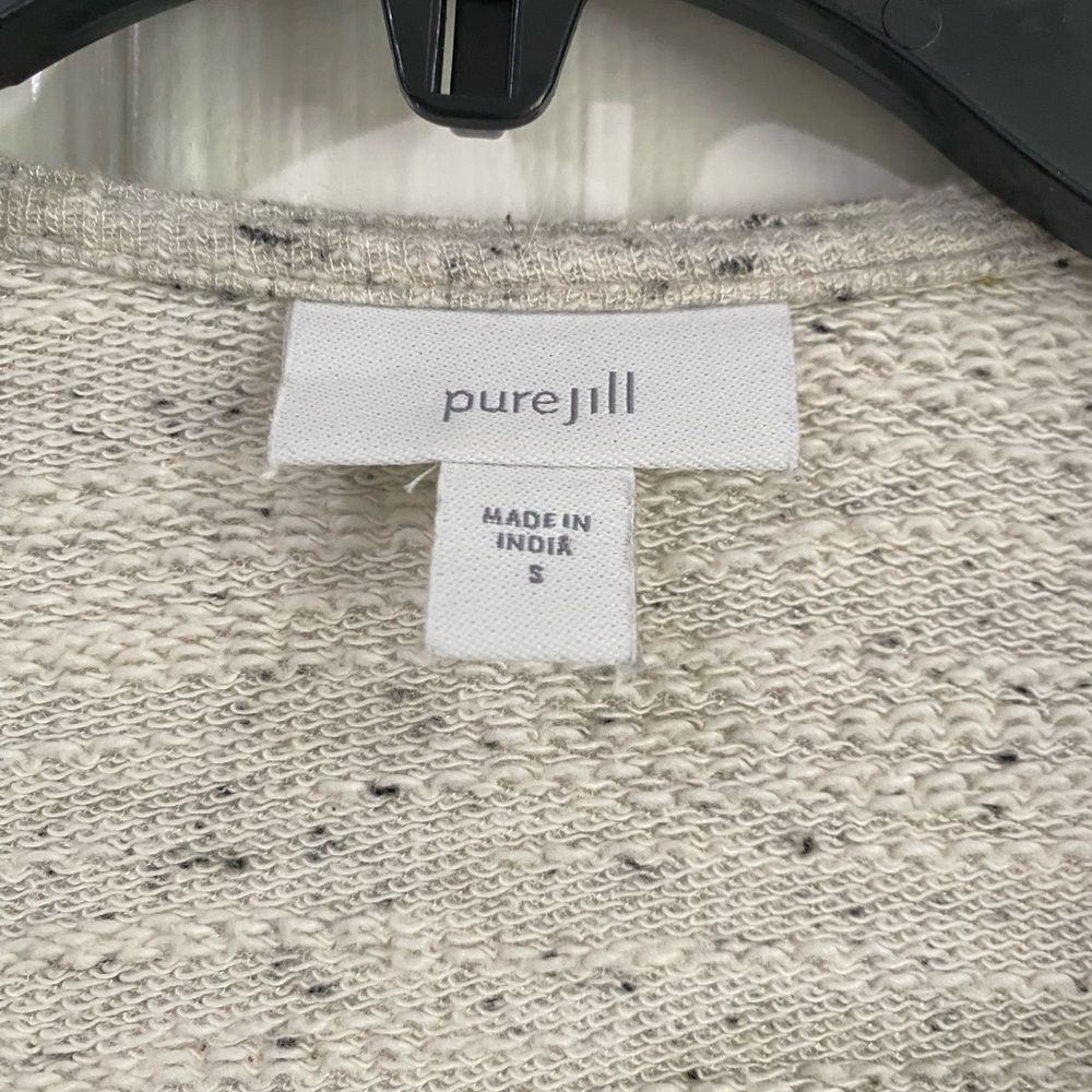 J Jill Pure Jill Womens Cozy Neutral Minimalist Open Front Tie Cardigan Size S - Picture 2 of 8